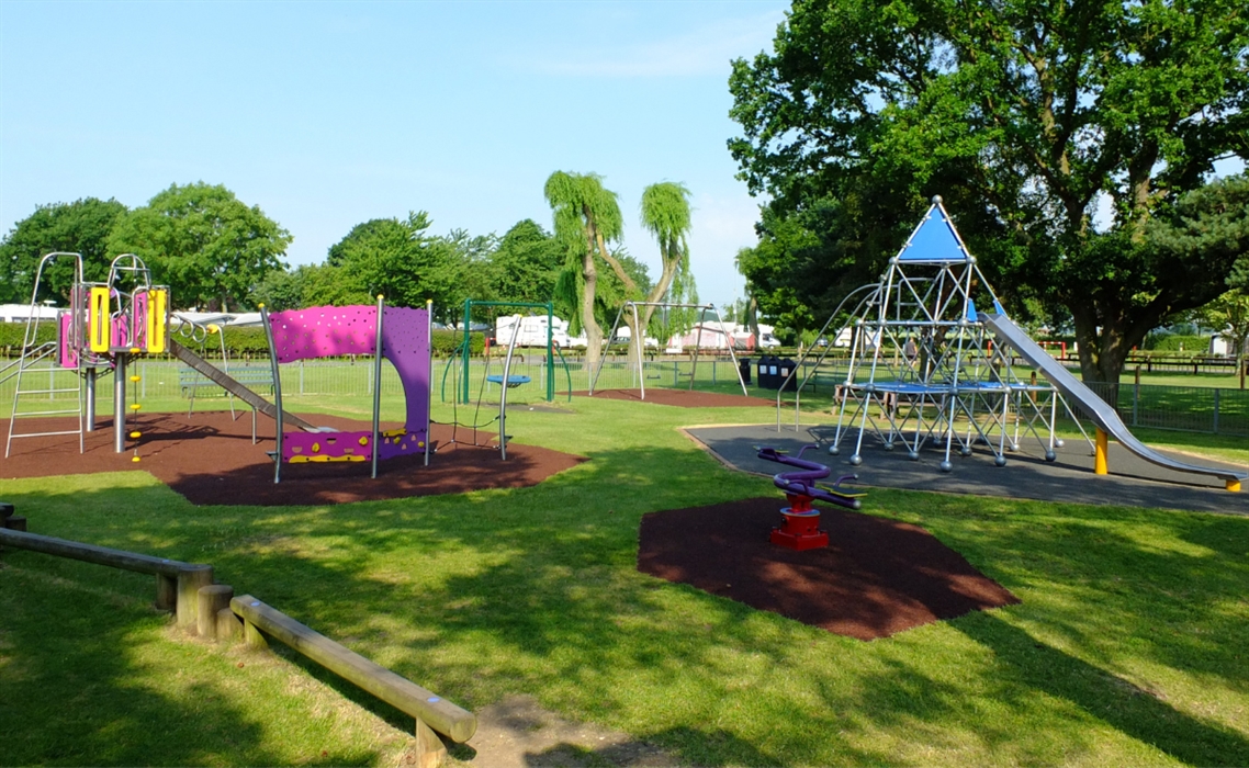 Children enjoying the genuine Jubilee Park play area